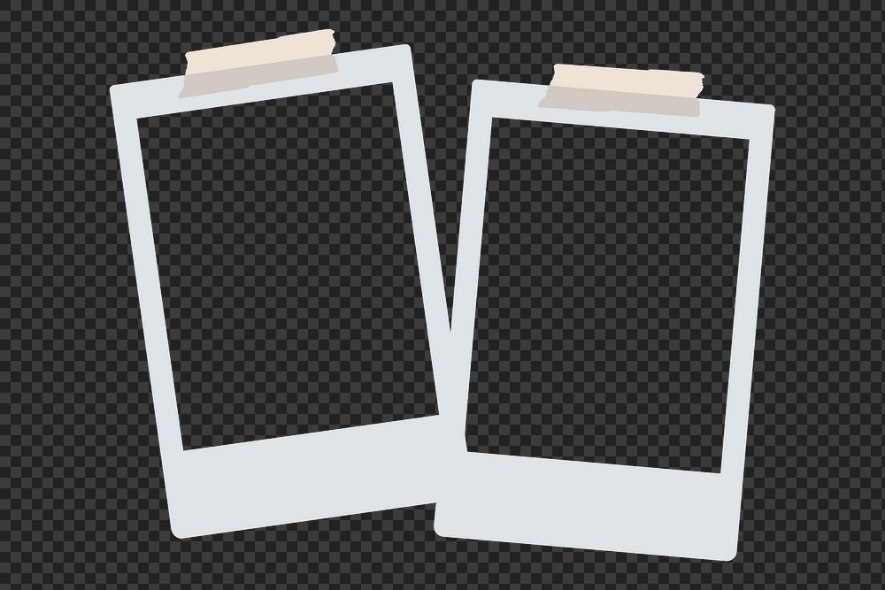 PNG instant photo white frames