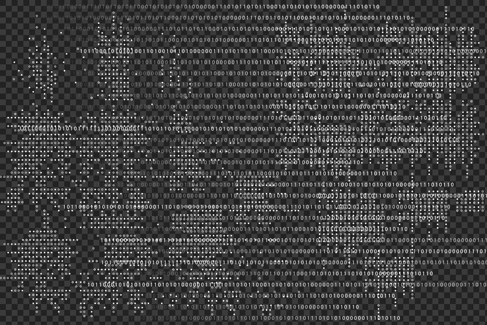 Binary code png background futuristic technology