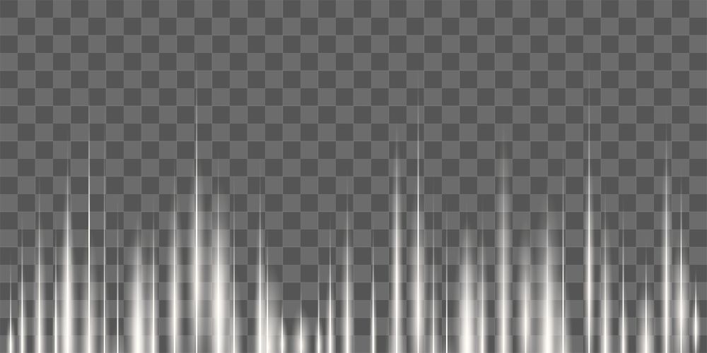 Music equalizer png border in white on transparent technology background