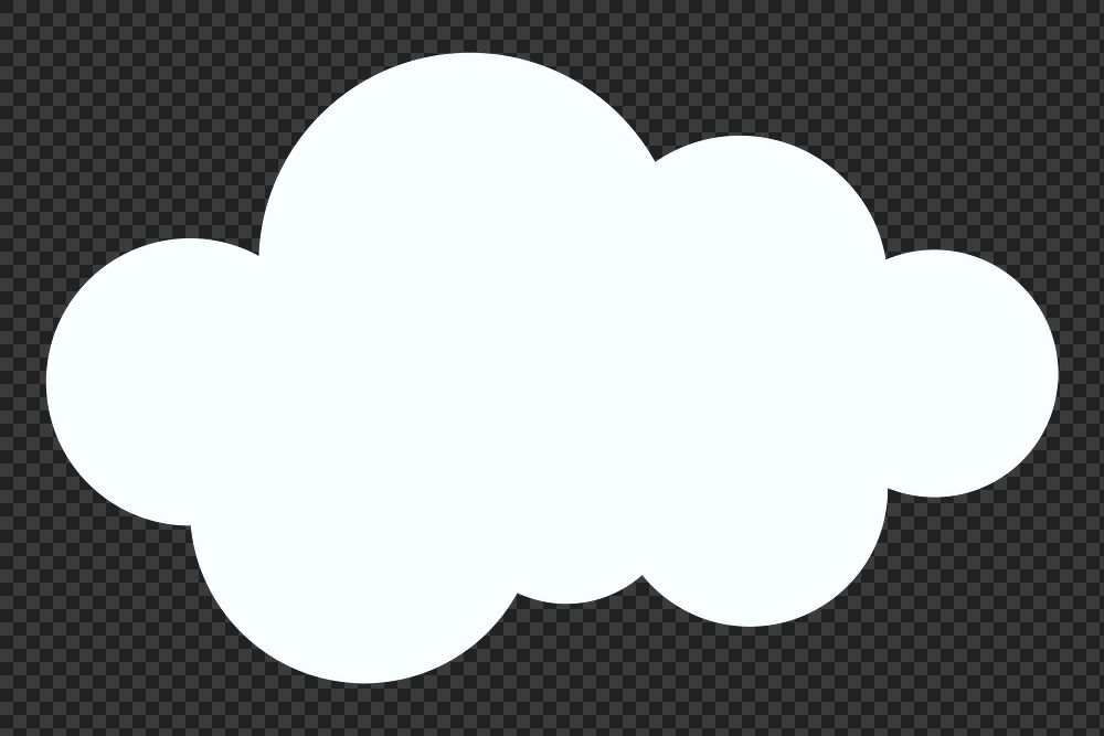 Cloud png flat sticker collage, transparent clipart