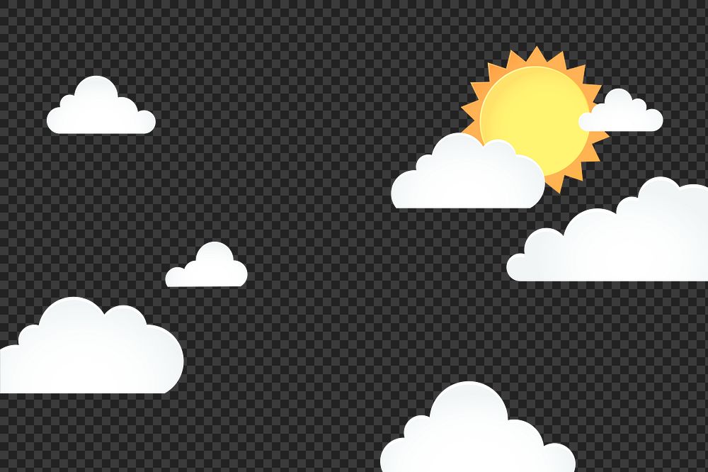 Clouds png, transparent background, 3d collage element