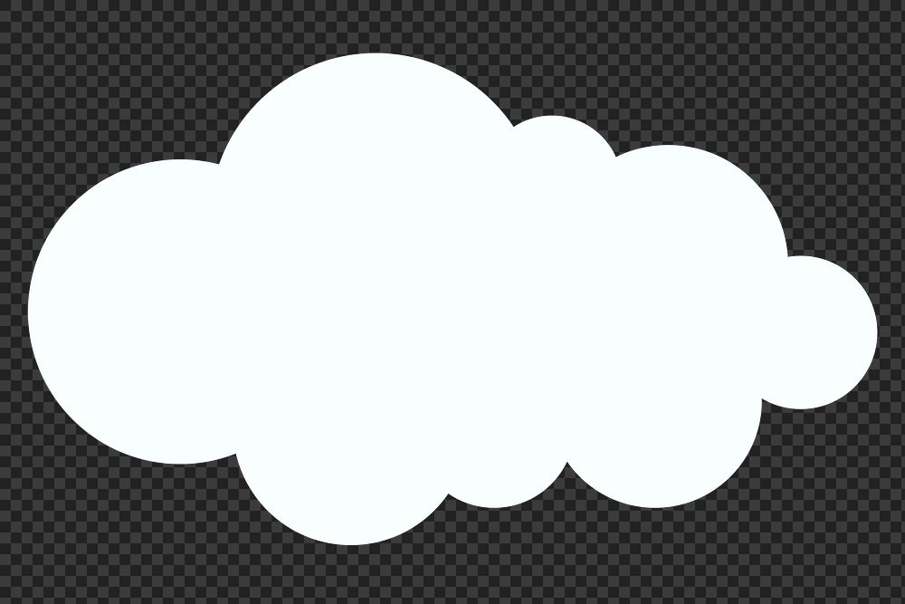 Cloud png flat sticker collage, transparent clipart