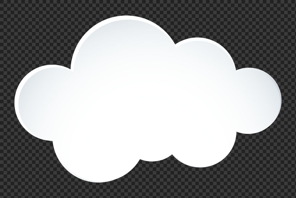 Cloud png sticker collage, 3d transparent clipart