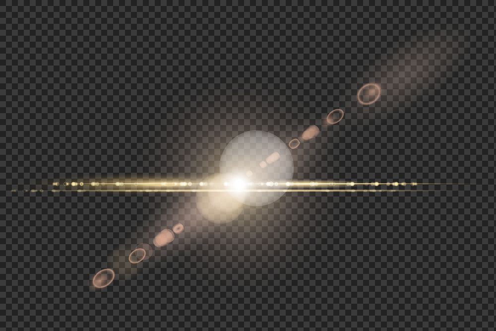 Png yellow lens flare spectrum ghost design element