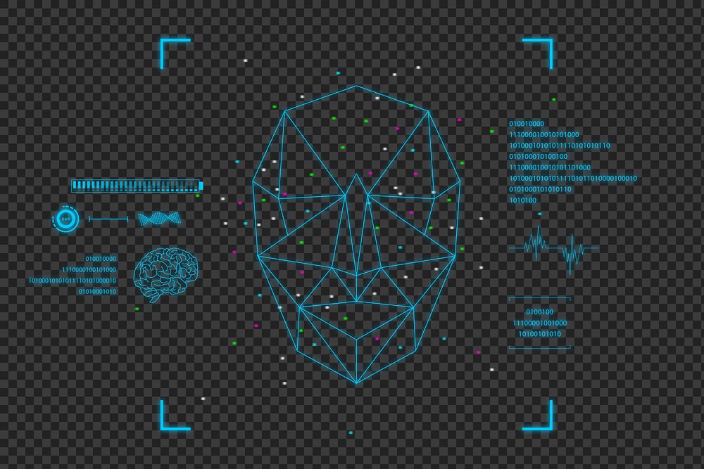 Png face recognition AR hologram screen smart technology