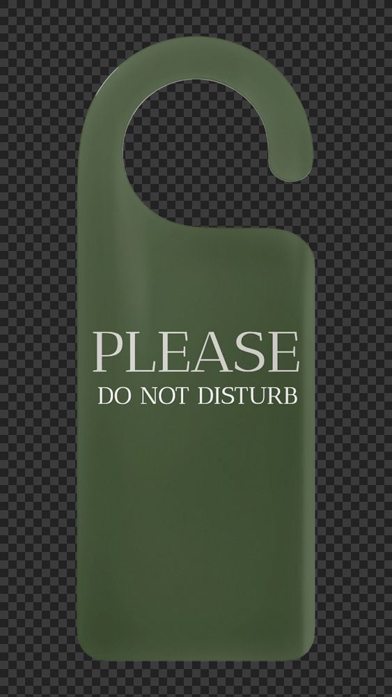 Door hanger mockup, green 3D rendering design 