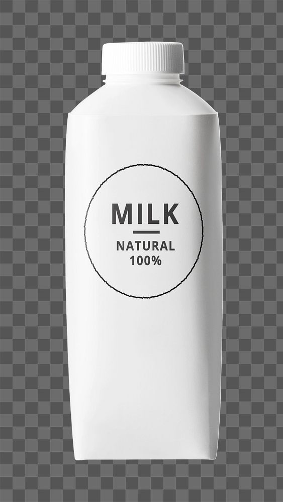 Milk carton mockup element, customizable design