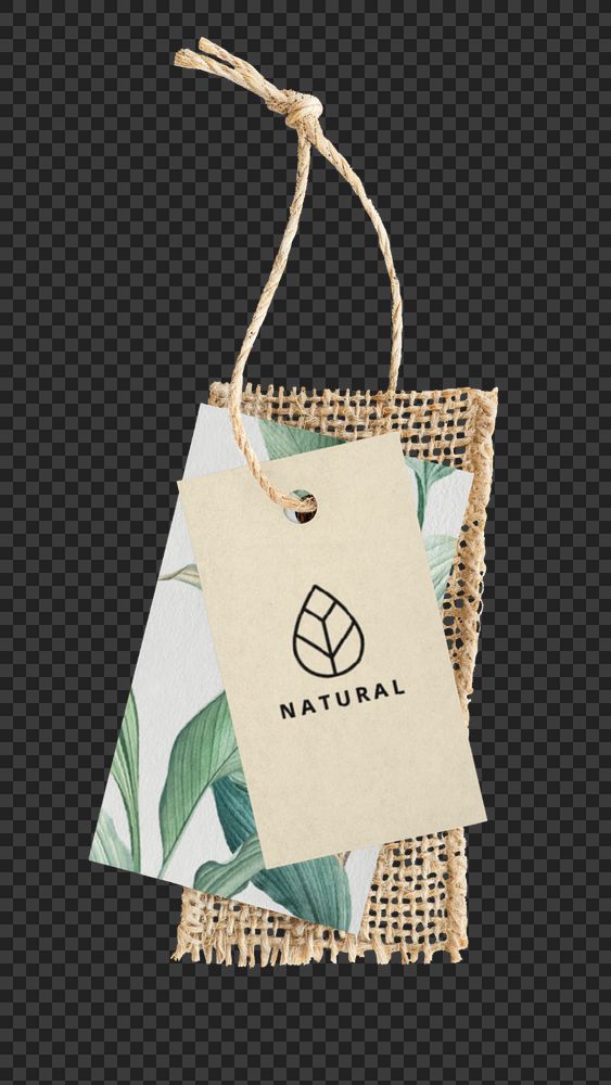 Natural paper label mockup element, customizable design