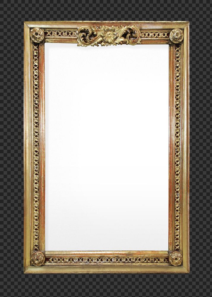 Picture frame mockup element, vintage gold luxurious editable design