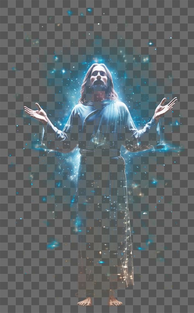 A transparent Jesus light photography accessories.