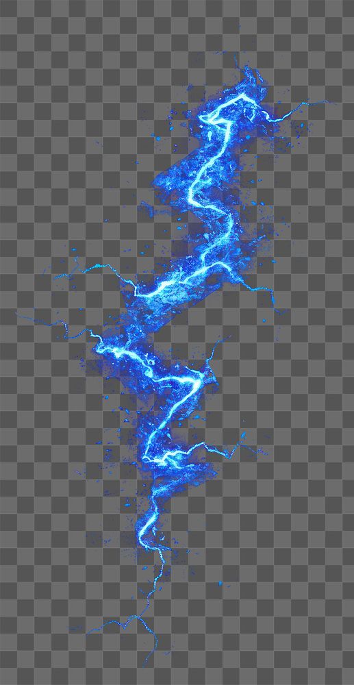 PNG Blue Lightning lightning blue lightning thunderstorm.