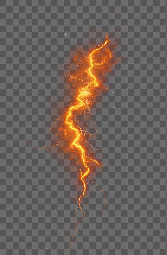 PNG Orange Lightning lightning storm orange lightning.