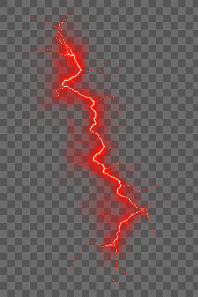 PNG Red Lightning lightning background storm.