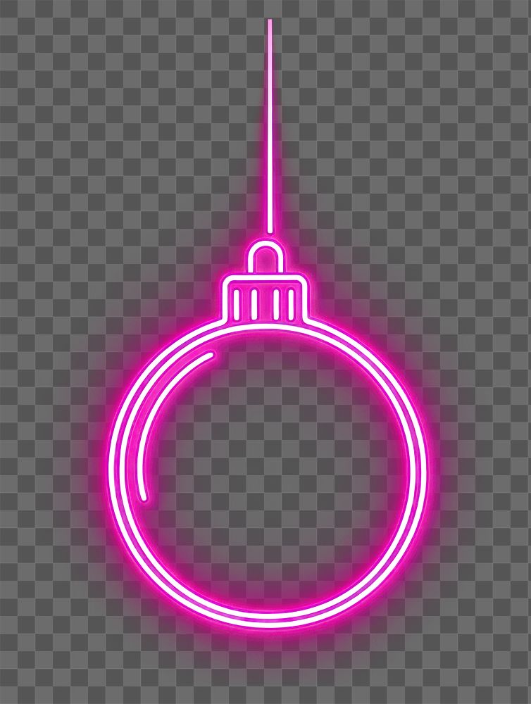 PNG Christmas ornament ball light neon christmas.