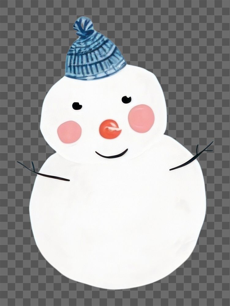 PNG  Cute snow illustration outdoors snowman winter.