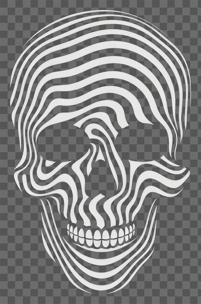 PNG A Skull black white zebra. AI generated Image by rawpixel.