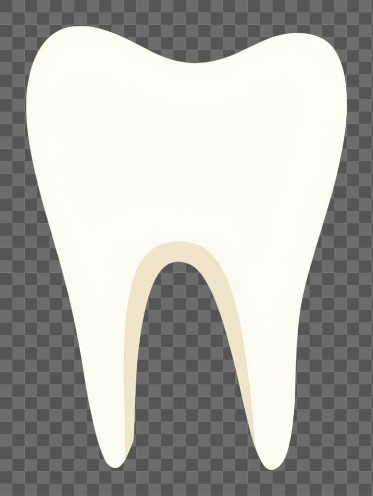 PNG  Illustration of a simple tooth cushion cutlery teeth.