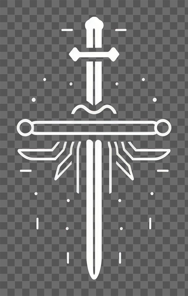 PNG Sword icon symbol cross architecture.