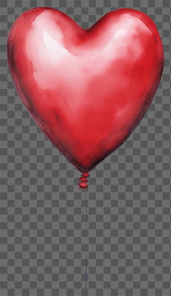 PNG Heart shaped red balloon human celebration hanging. AI generated Image by rawpixel.