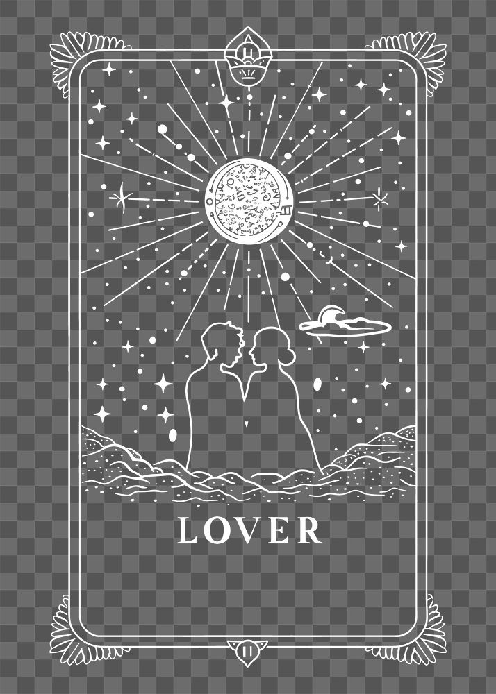 PNG The lover tarot logo advertisement publication blackboard.
