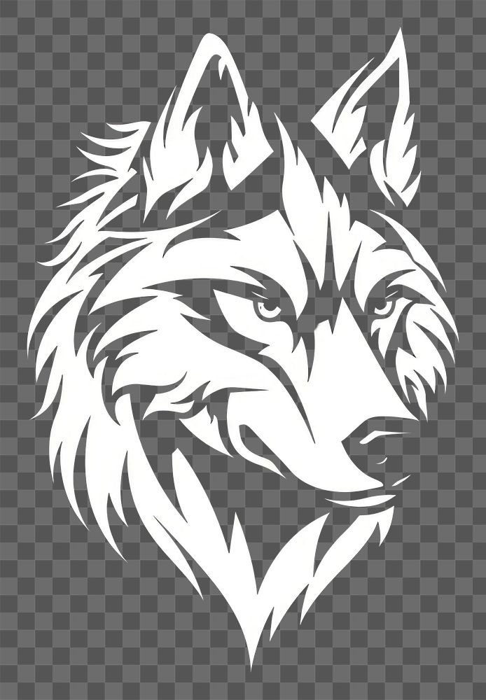 PNG Logo of wolf creativity monochrome carnivora.