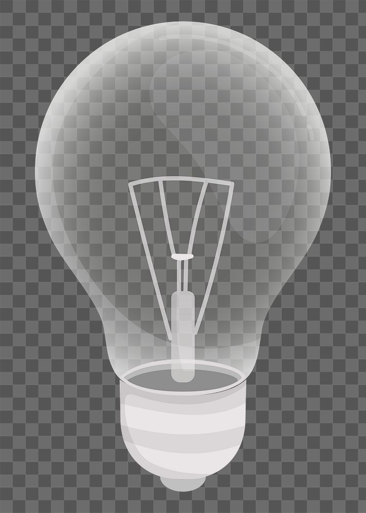 Light bulb png sticker, cute illustration, transparent background