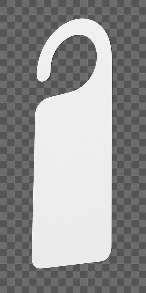 Door hanger png sticker, white design, transparent background