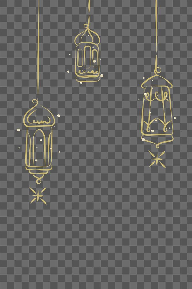 Ramadan lanterns png sticker, transparent background