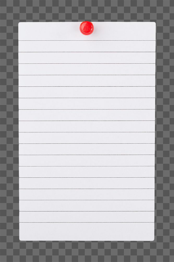 Blank note paper png, transparent background