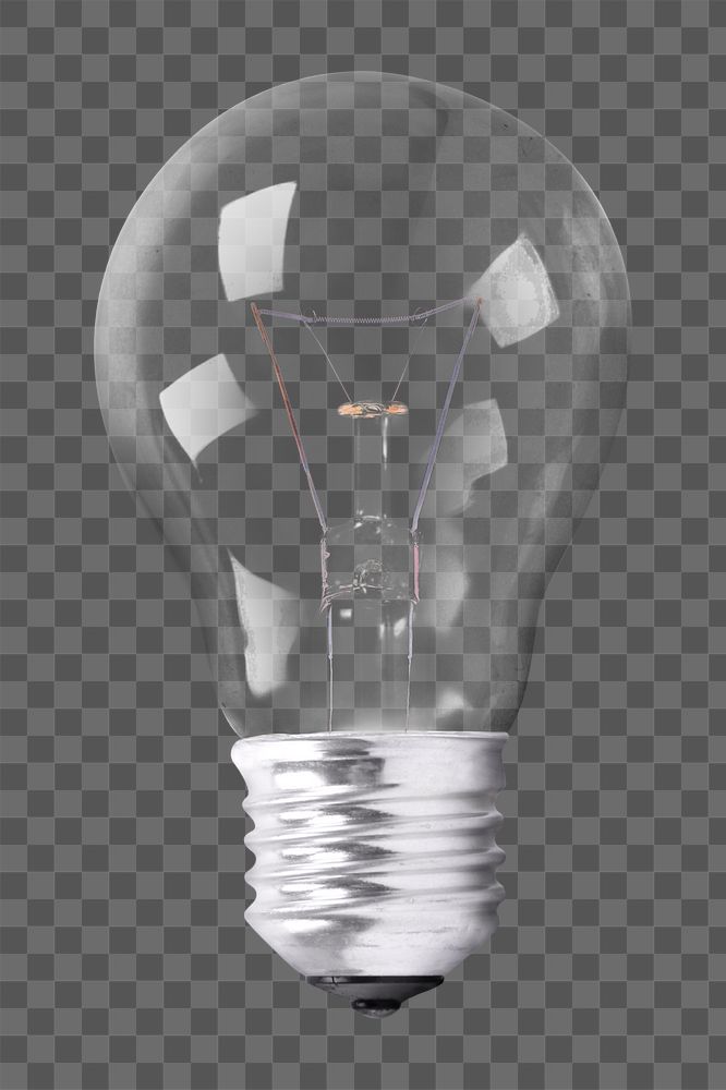 Light bulb png sticker, transparent background 