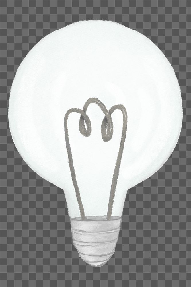 Light bulb png, creative idea illustration, transparent background
