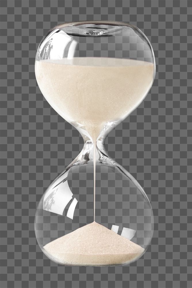 Hourglass png collage element, transparent background