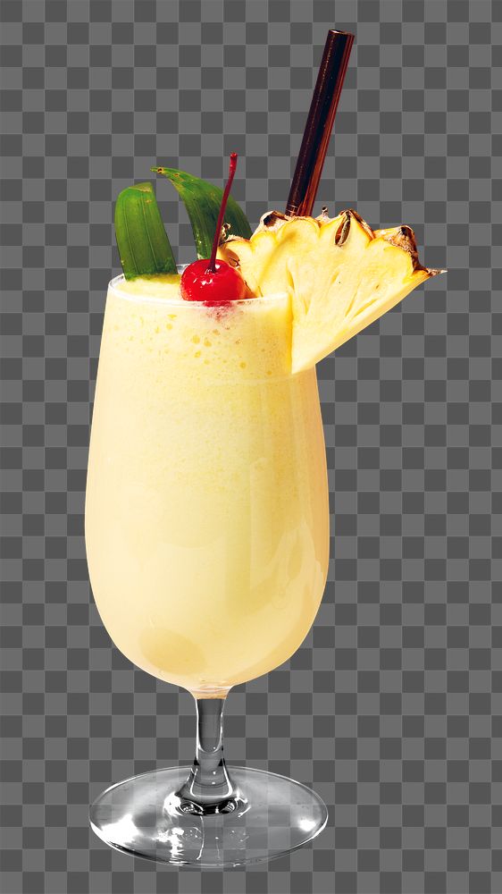 PNG Pineapple cocktail, collage element, transparent background