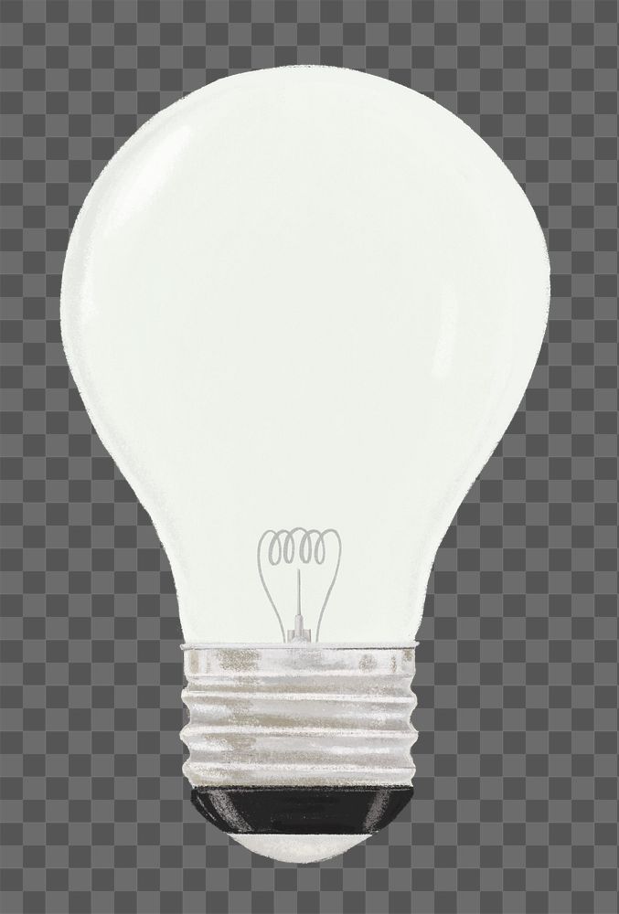 Light bulb png sticker, creative idea illustration, transparent background