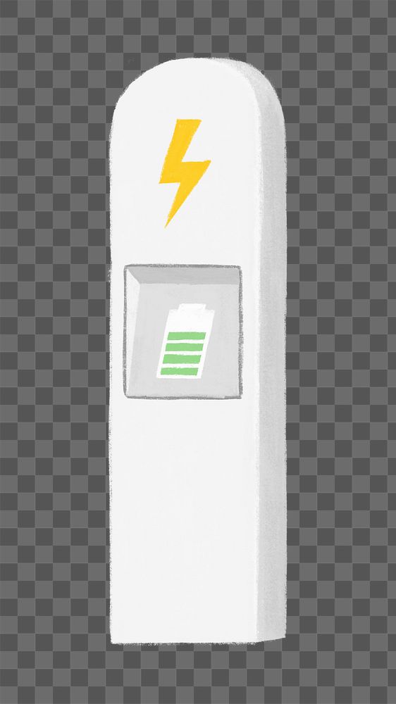Png charging station environment illustration, transparent background