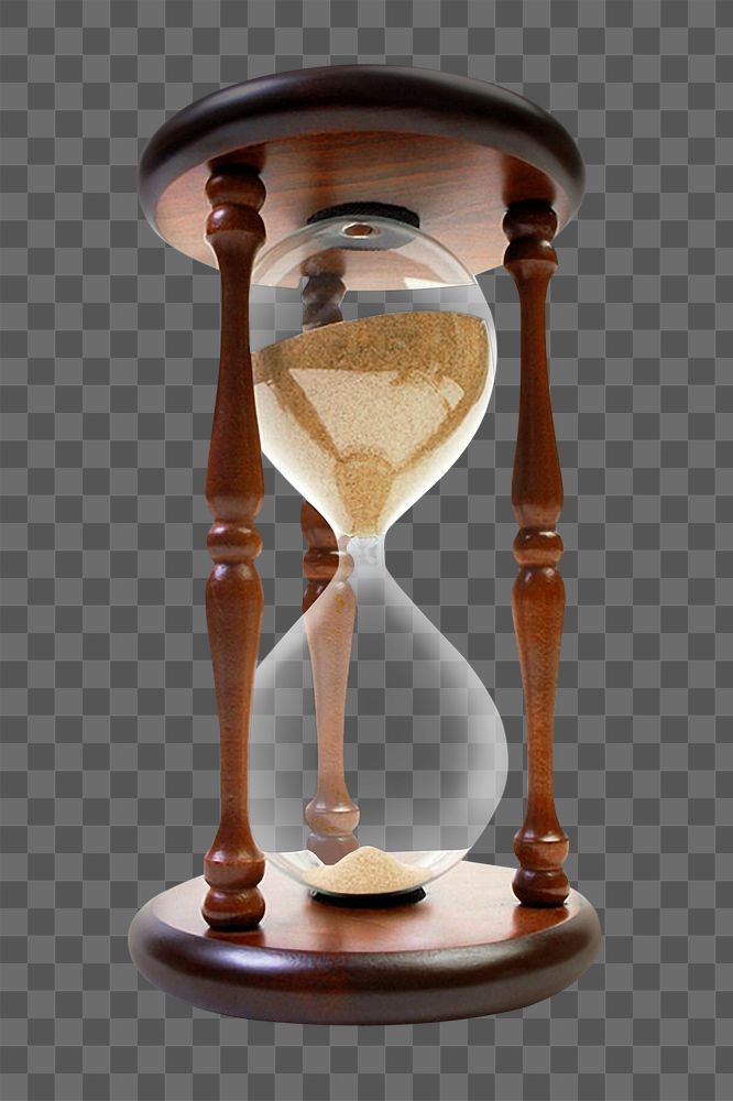 Hourglass png collage element, transparent background