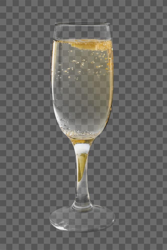 PNG sparkling wine, collage element, transparent background
