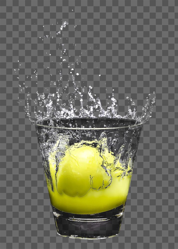 Lemon cocktail png, transparent background
