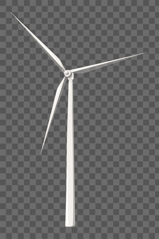 Windmill png renewable energy illustration, transparent background