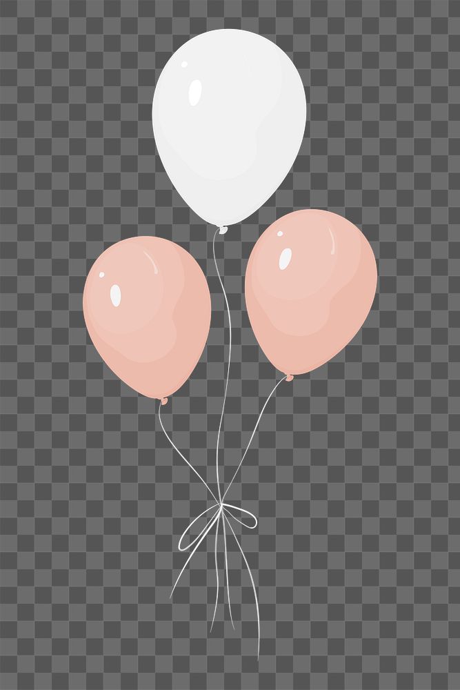 Balloons png,  transparent background