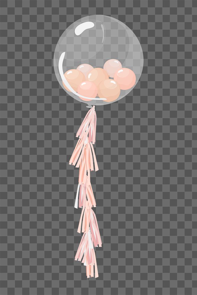 Pink png bubble balloon, transparent background