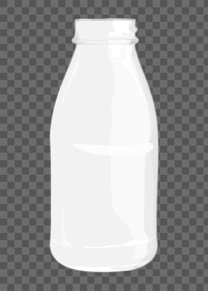 Glass bottle png food packaging illustration, transparent background