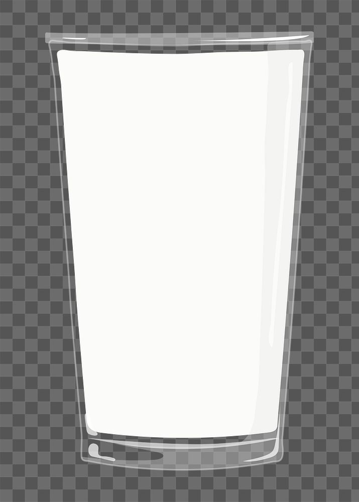 Glass of milk png dairy drink illustration, transparent background