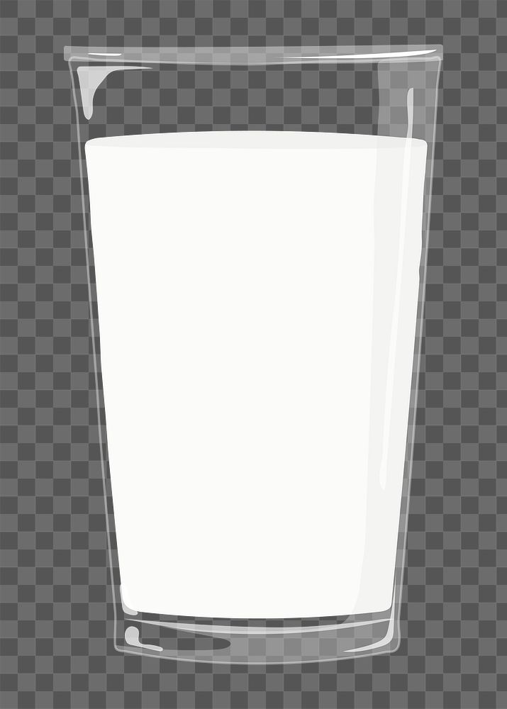Glass of milk png dairy beverage illustration, transparent background