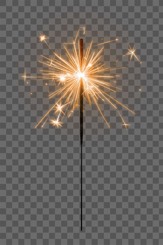 Sparkler png collage element, transparent background