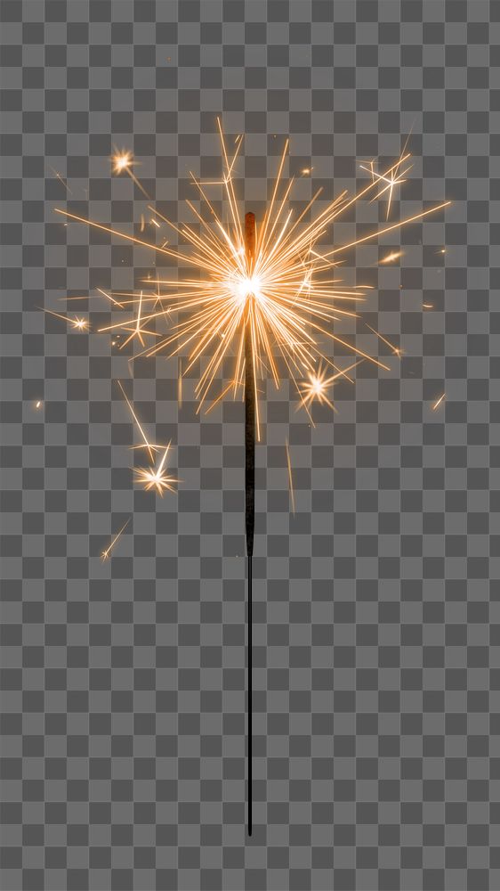 Sparkler png collage element, transparent background