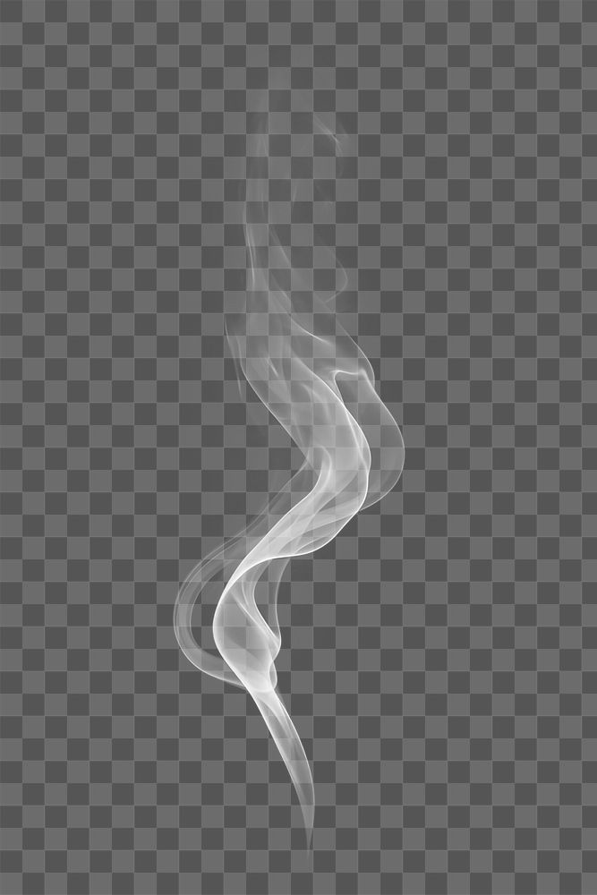 PNG Smoke white monochrome cigarette, digital paint illustration. AI generated image