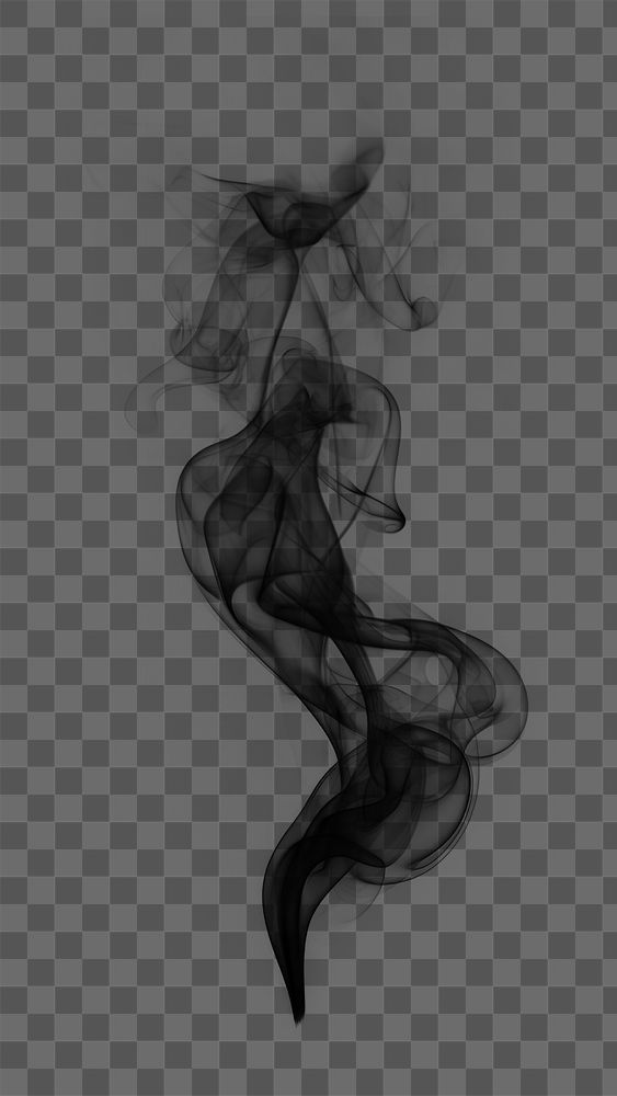 PNG Soft smoke raising black white black background. AI generated Image by rawpixel.