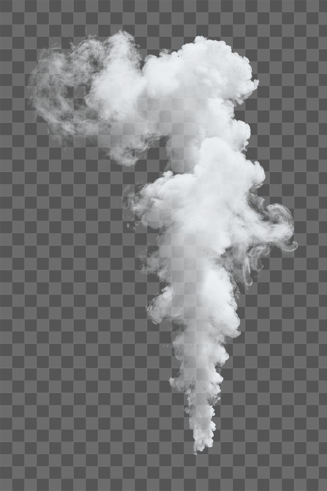 PNG white smoke cloud effect.