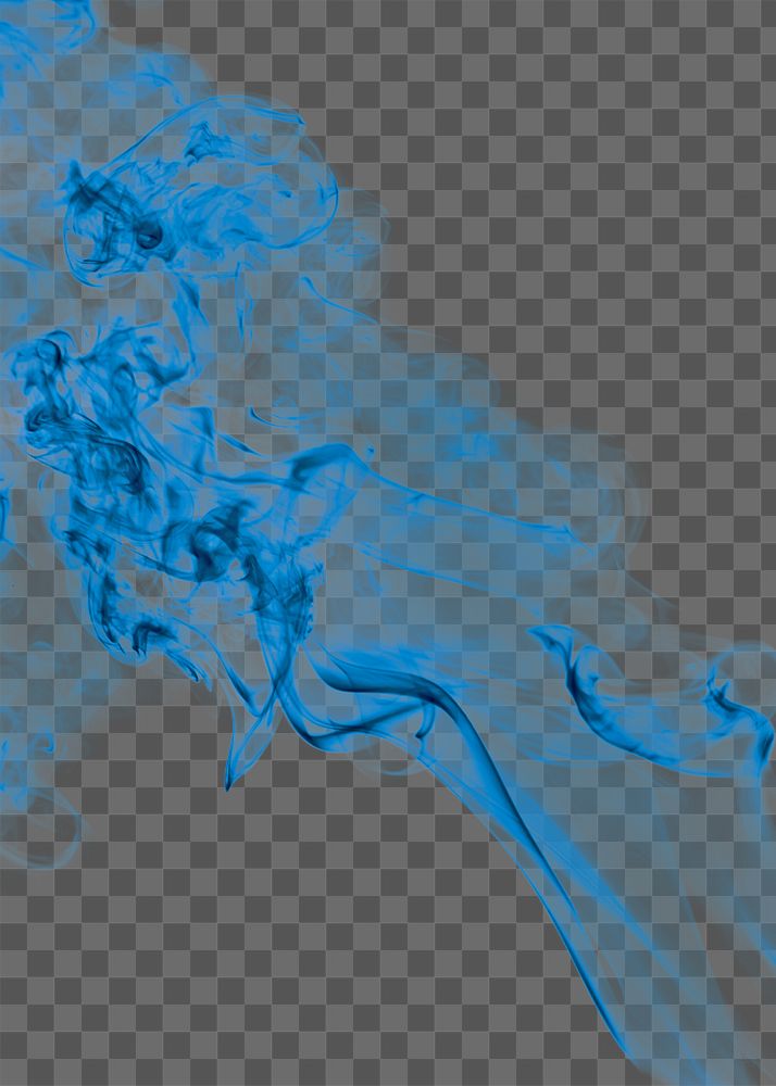 PNG Blue smoke, collage element, transparent background